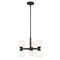 Z-Lite Artemis Chandelier, 6-Light, 18 In.W x 12.75 In.H, Matte Black/Matte Opal 494-6MB - alternate 1
